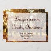 Ontwerp uw eigen land uitnodigingen leeg Sjabloon (Voorkant / Achterkant)