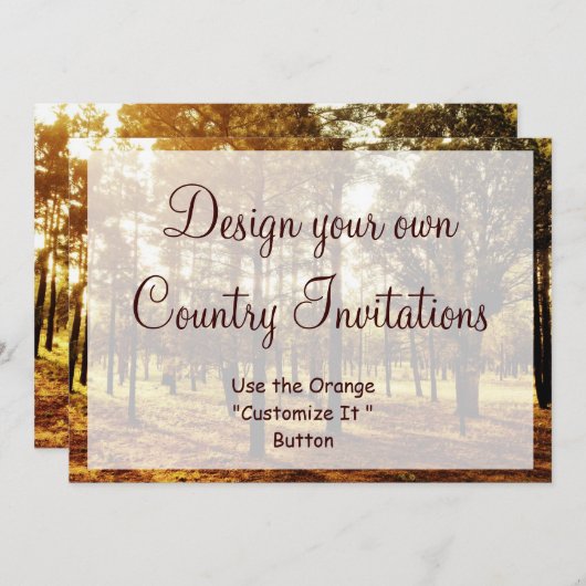 Ontwerp uw eigen land uitnodigingen leeg Sjabloon (Voorkant / Achterkant)