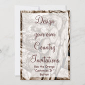 Ontwerp uw eigen land Uitnodigingen Sjabloon hout (Voorkant)