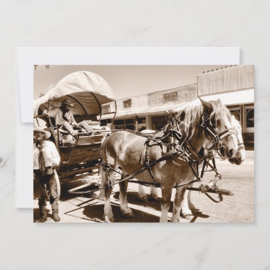 Ontwerp uw eigen landuitvindingen Cowboypaarden Kaart (Achterkant)