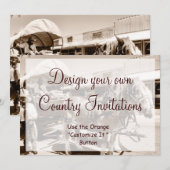 Ontwerp uw eigen landuitvindingen Cowboypaarden Kaart (Voorkant / Achterkant)