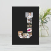 Ontwerp uw eigen letter J Photo Collage Poster Aankondiging (Staand voorkant)