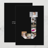 Ontwerp uw eigen letter J Photo Collage Poster Aankondiging (Voorkant / Achterkant)