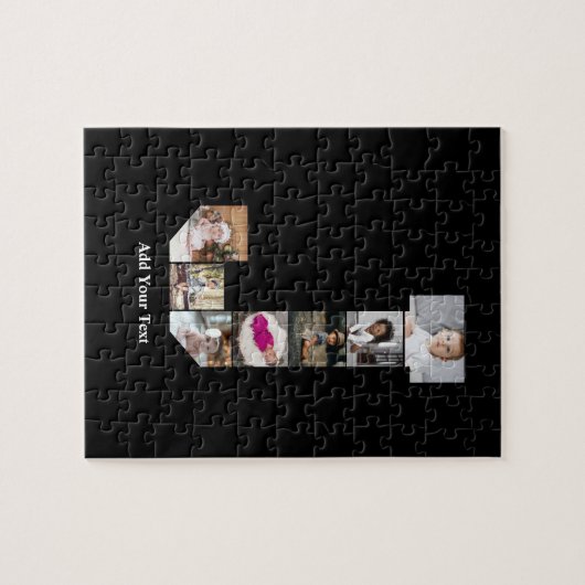 Ontwerp uw eigen letter J Photo Collage Poster Legpuzzel (Horizontaal)