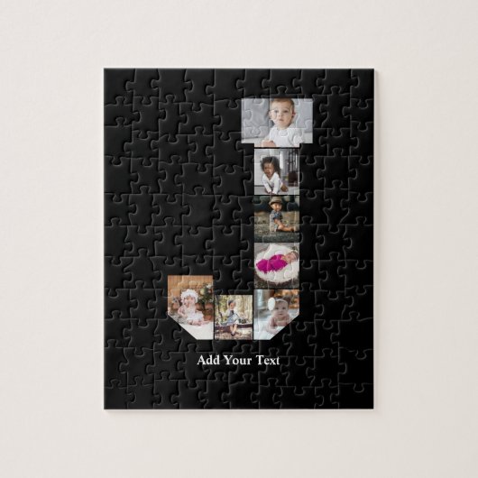 Ontwerp uw eigen letter J Photo Collage Poster Legpuzzel (Verticaal)