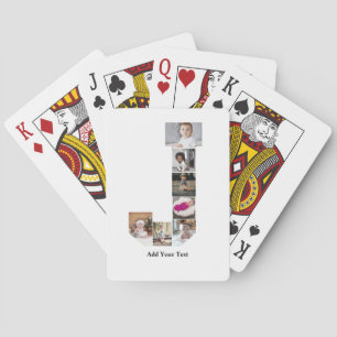 Ontwerp uw eigen letter J Photo Collage Poster Pokerkaarten