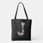 Ontwerp uw eigen letter J Photo Collage Poster Tote Bag (Achterkant)