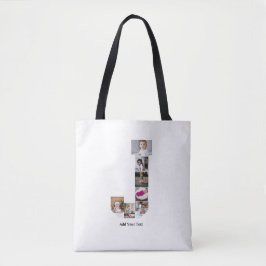 Ontwerp uw eigen letter J Photo Collage Poster Tote Bag
