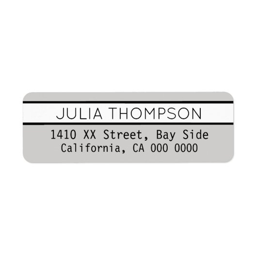 ontwerp uw eigen lichtgrijze elegant etiket (Voorkant)