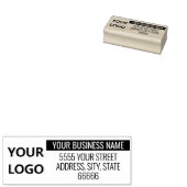 Ontwerp uw eigen Logo-adres Rubber Stamp Sjabloon Rubberstempel (Gestempeld)