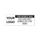 Ontwerp uw eigen Logo-adres Rubber Stamp Sjabloon Rubberstempel (Afrduk)