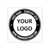 Ontwerp uw eigen Logo en tekst ronde rubberen stem Rubberstempel (Afrduk)