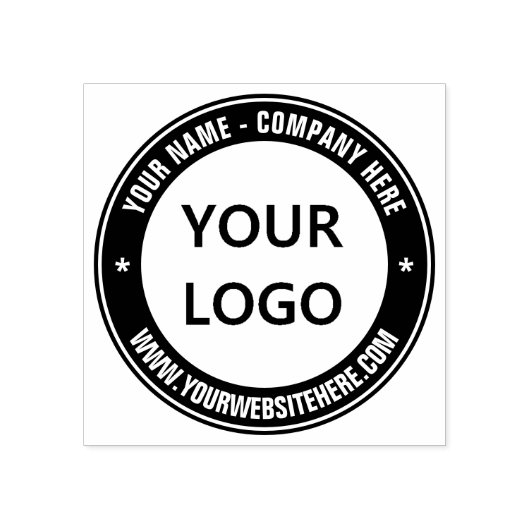 Ontwerp uw eigen Logo en tekst ronde rubberen stem Rubberstempel (Afrduk)