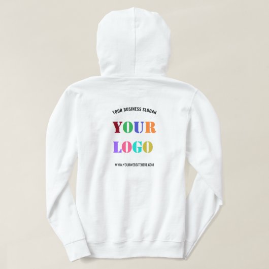 Ontwerp uw eigen Logo-tekst Business Hoodie Sjablo (Design achterkant)