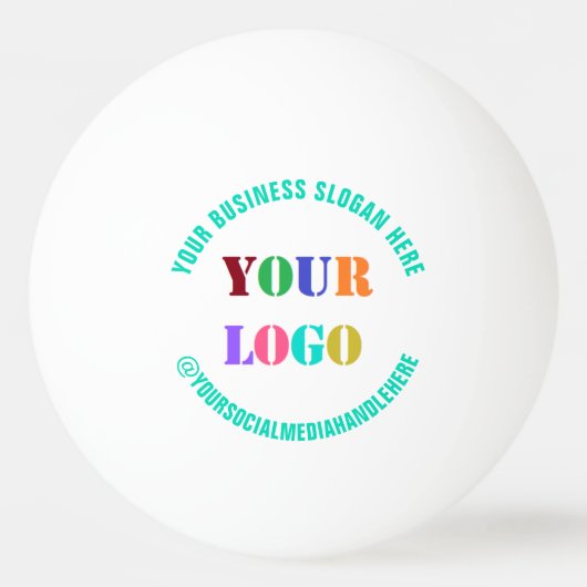 Ontwerp uw eigen Logo-tekst Ping Pong Ball Sjabloo (Voorkant)
