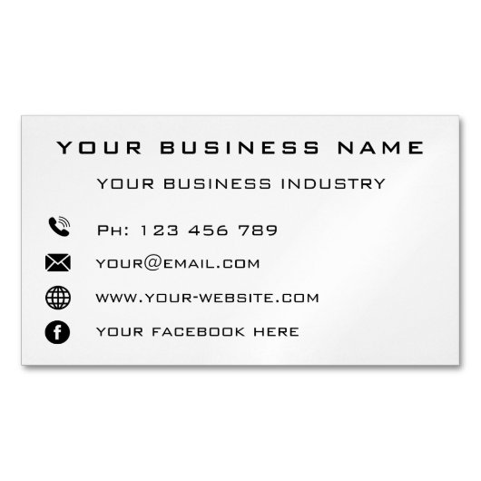 Ontwerp uw eigen magnetische sjabloon voor visitek magnetisch visitekaartje (Voorkant)