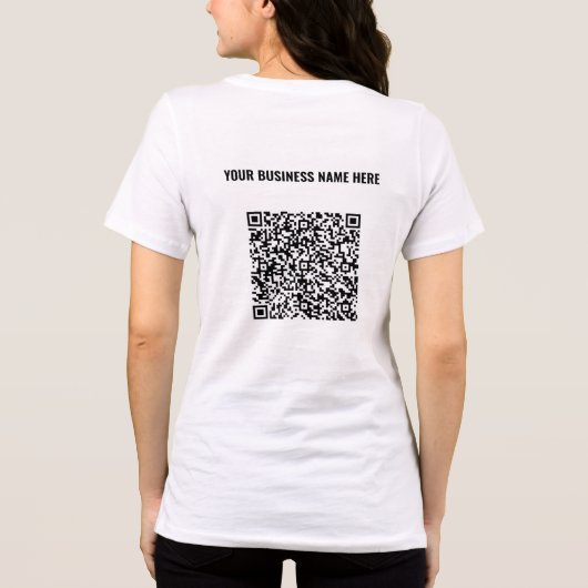 Ontwerp uw eigen merknaam en QR-code bedrijf Tri-Blend Shirt (Achterkant)