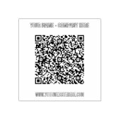 Ontwerp uw eigen met QR Code Rubber Stamp Sjabloon Rubberstempel (Afrduk)