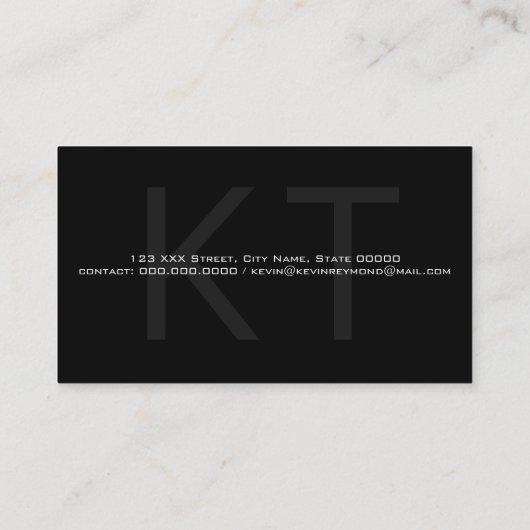 Ontwerp uw eigen moderne professionele blk standaa visitekaartje (Achterkant)