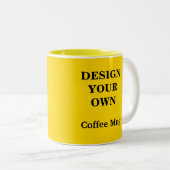 Ontwerp uw eigen Mok - Geel (Voorkant rechts)