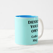 Ontwerp uw eigen Mok - Licht blauw (Voorkant rechts)