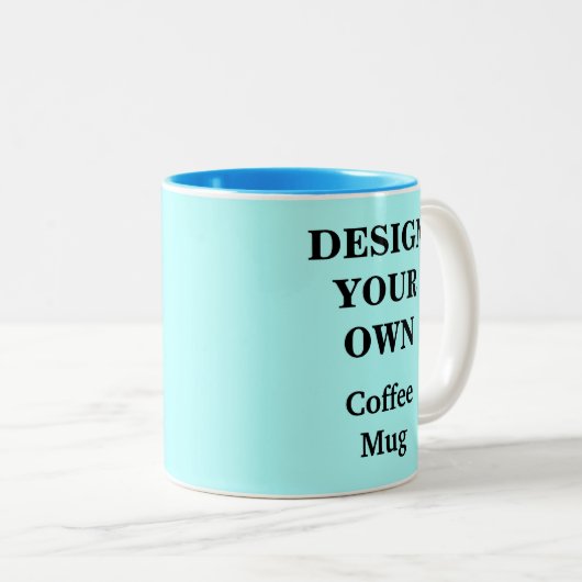 Ontwerp uw eigen Mok - Licht blauw (Voorkant rechts)
