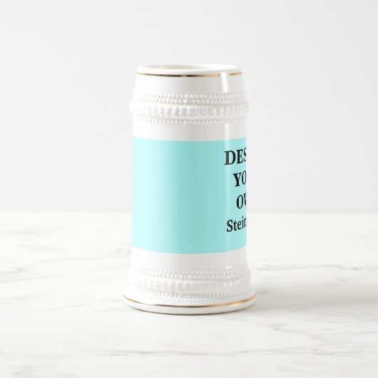 Ontwerp uw eigen Mok met stein - licht blauw en wi (Center)