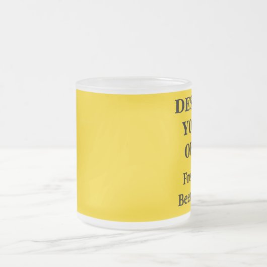 Ontwerp uw eigen Mok voor bier - Geel (Center)