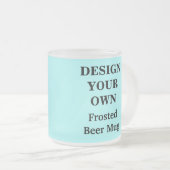 Ontwerp uw eigen Mok voor bier - Licht blauw (Voorkant rechts)