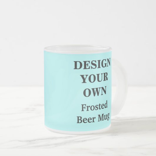 Ontwerp uw eigen Mok voor bier - Licht blauw (Voorkant rechts)
