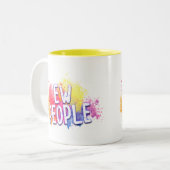 Ontwerp uw eigen:-) mok voor tweetone koffie (Voorkant links)