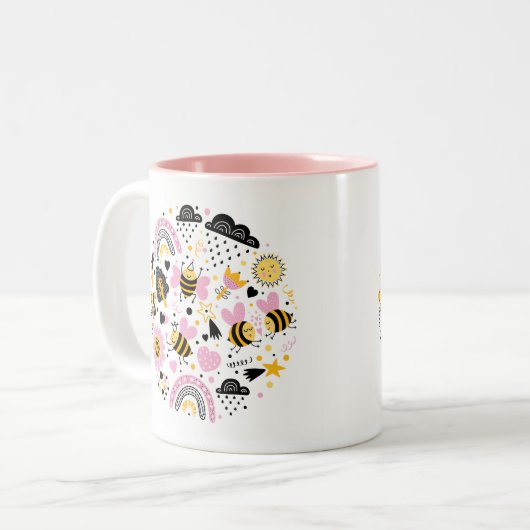 Ontwerp uw eigen:-) mok voor tweetone koffie (Voorkant links)