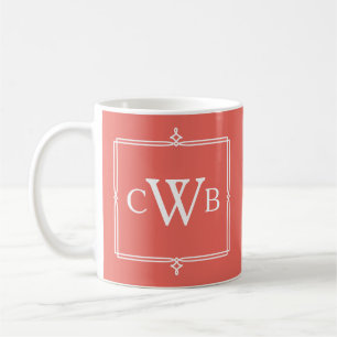 Ontwerp uw eigen  monogram kleurtoon koffiemok