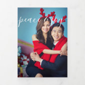 Ontwerp uw eigen Multi Photo Collage Holiday Drieluik Wenskaart (Cover)