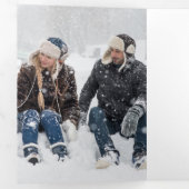 Ontwerp uw eigen Multi Photo Collage Holiday Drieluik Wenskaart (Binnenzijde eerst)