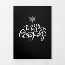 Ontwerp uw eigen multicore kerstfeestdag met feest drieluik wenskaart