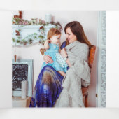 Ontwerp uw eigen multicore kerstfeestdag met feest drieluik wenskaart (Binnenkant midden)