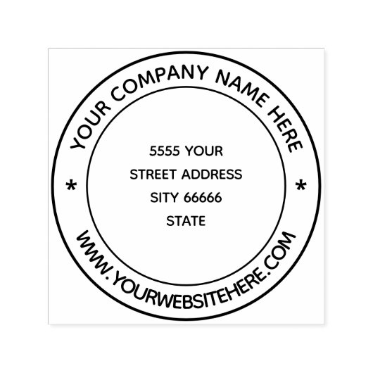 Ontwerp uw eigen naam Adres Ronde stempel Sjabloon (Design)