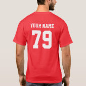 Ontwerp uw eigen nummers T-shirt (Achterkant)