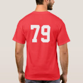Ontwerp uw eigen nummers T-shirt (Achterkant)