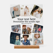Ontwerp uw eigen, op maat gemaakte 9 foto acryl bord (Voorkant)