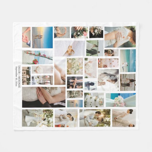 Ontwerp uw eigen op maat gemaakte gepersonaliseerd fleece deken (Voorkant (Horizontaal))