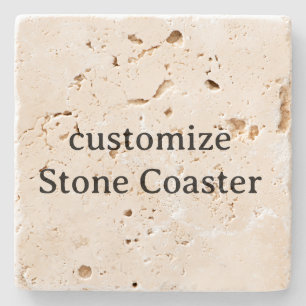 Ontwerp uw eigen op maat gemaakte Travertine Stenen Onderzetter