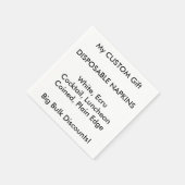 Ontwerp uw eigen op maat wegwerp papieren servette servet (Hoek)