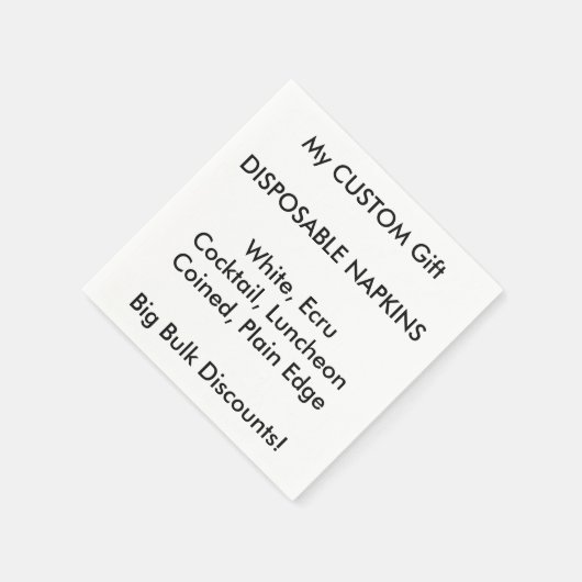 Ontwerp uw eigen op maat wegwerp papieren servette servet (Hoek)