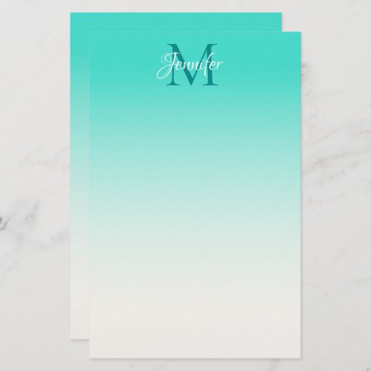 Ontwerp uw eigen persoonlijke monogram Ombre (Voorkant / Achterkant)