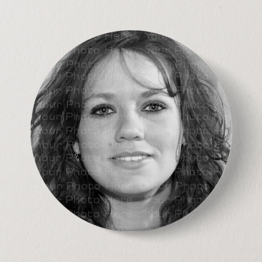 Ontwerp uw eigen persoonlijke, persoonlijke ronde button 7,6 cm (Voorkant)