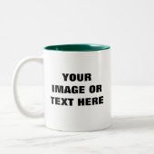 Ontwerp uw eigen persoonlijke snoep koffie tweekleurige koffiemok (Links)