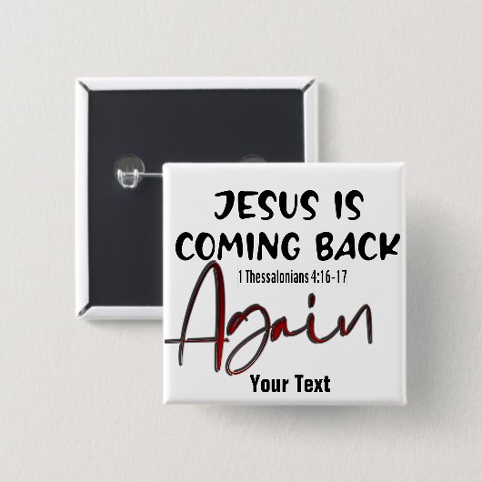 Ontwerp uw eigen pinback-knop vierkante button 5,1 cm (Voorkant /achterkant)