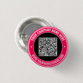 Ontwerp uw eigen promotionele QR-code knop voorbee Ronde Button 3,2 Cm (Voorkant /achterkant)